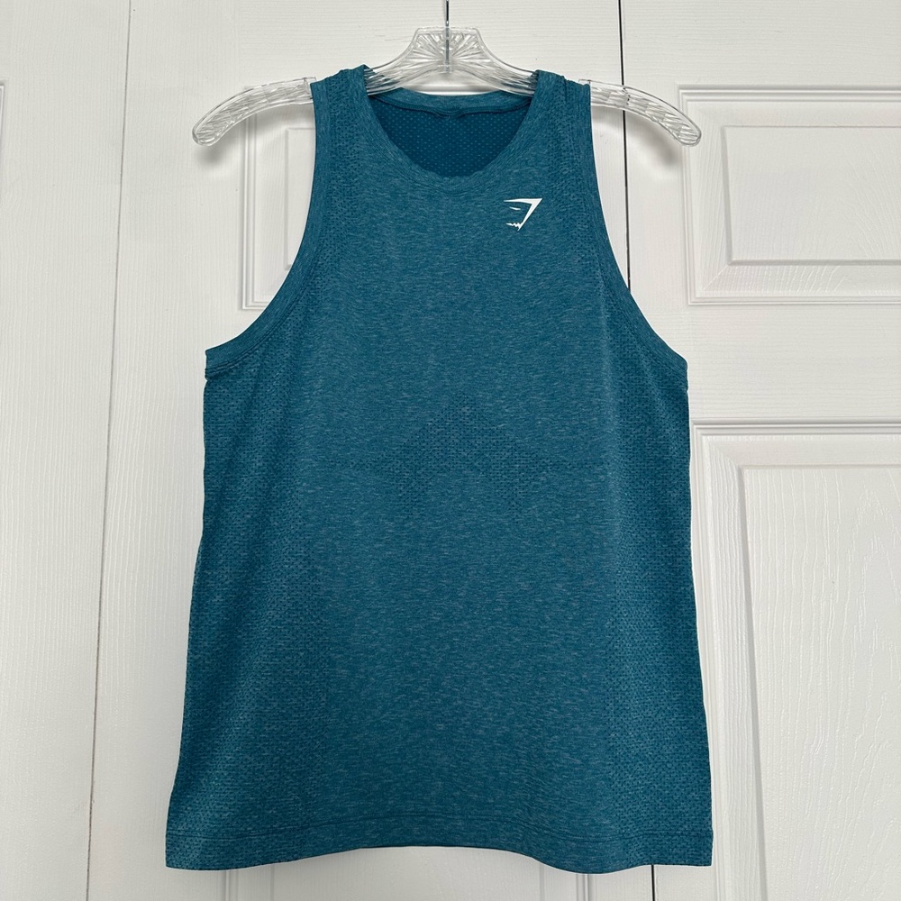 Gymshark Women’s Teal Blue Performance Tank - Size S - EUC